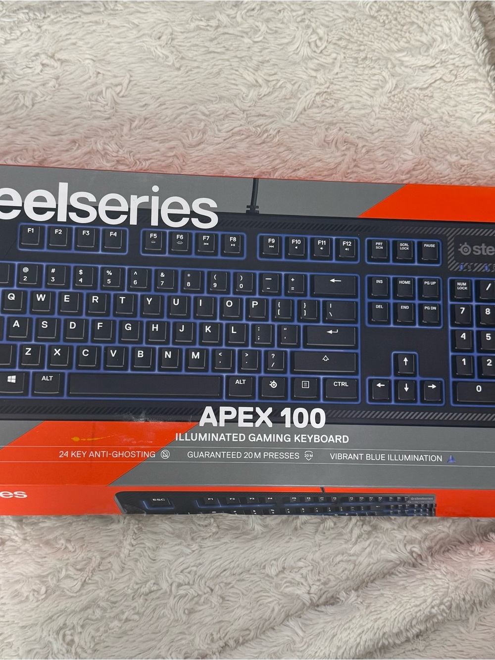 SteelSeries Apex 100 Illuminated Keyboard - Blue Backlight